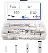 Tnisesm 350Pcs 26-10 Gauge Non-Insulated Butt Connectors Assortment Kit,AWG26-22, 22-16AWG, 16-14...