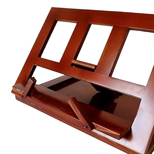 Qianly Apoio para Música E Teclado, Suporte de Leitura para Livros, Estante Compacta, CafÉ