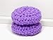 Handmade Medium Purple Reusable Nylon Dish Scrubbies Set of 2