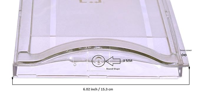 Image of Freezer Door Compatible with LG Direct Cool Refrigerator 190L | Part Code 3580JF1005 | Clear | Pack of 1 |