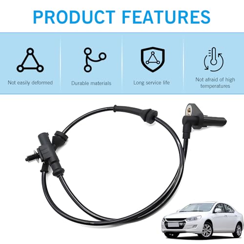 image for Civwesi 1 PC Car Anti-Lock Brake System Rear Left ABS Sensor, Precise 