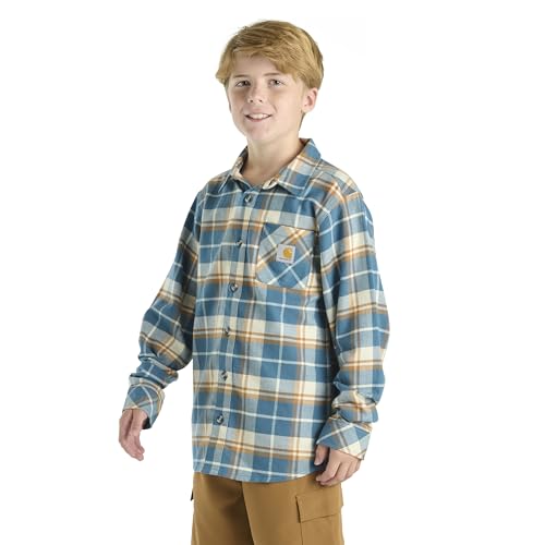 Carhartt Kid's CE8208 Long-Sleeve Flannel Button-Front Shirt - Boys3