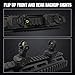 SANGRUTON Flip Up Sights Polymer Fiber Optic Sights for Picatinny (Black Flip Up Sights)