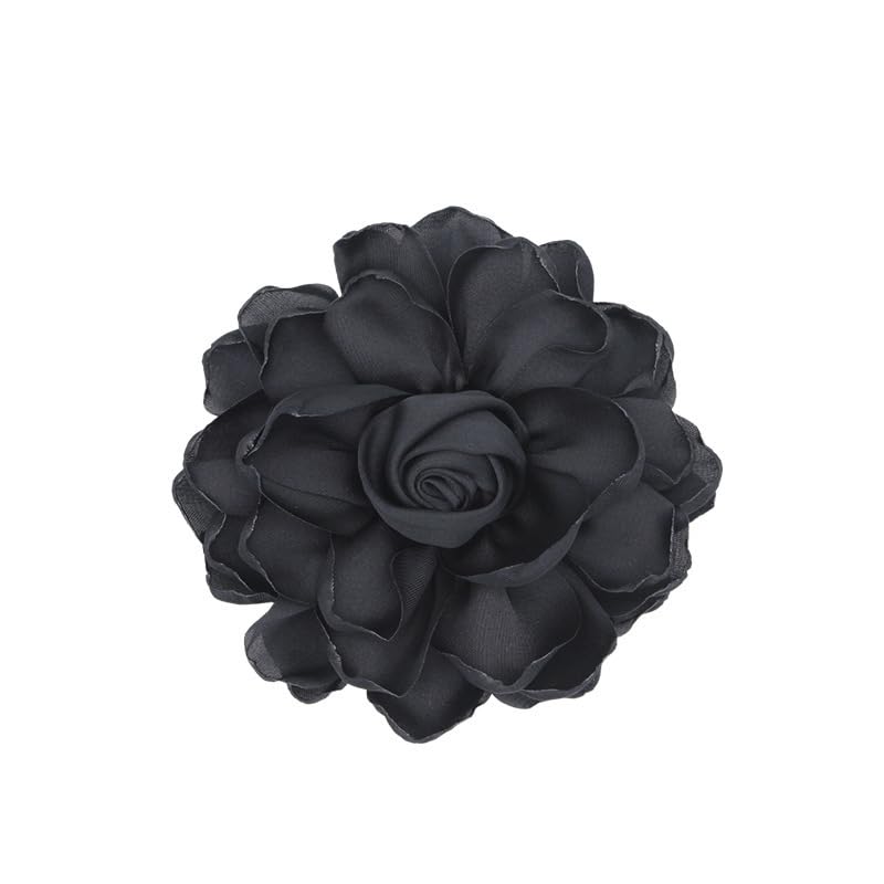 Image of Rose Brooch and Pin for Women Elegant Delicate Flower Pin Shawl Clip Duck Beak Clip for Women's Dress Banquet Party Jewelry Gift
