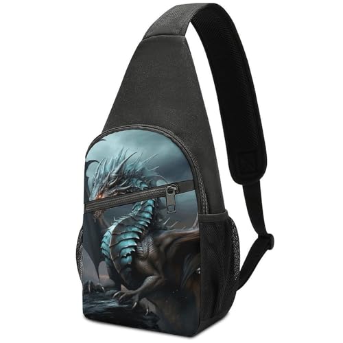 Tissu Oxford résistant pour le sac bandoulière Cool Dragon de poitrine étanche