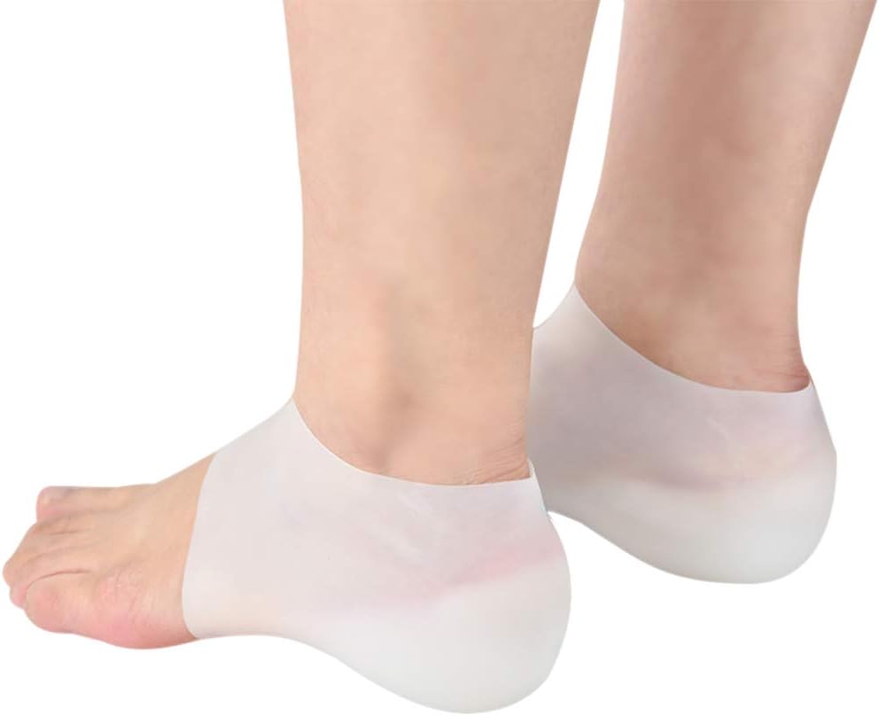 Glomixs 1 Pair Invisible Height Lift Heel Pad Sock Liners Increase Insole Pain Relieve for Women Men