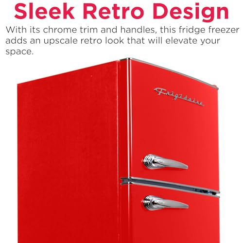 Frigidaire EFR786 Retro Apartment Size Refrigerator with Top Freezer - 2 Door Fridge with 7.5 Cu Ft of Storage Capacity, Adjustable Spill-Proof Shelves, Door & Crisper Bins, Red - image 6