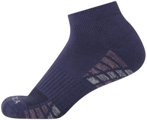 Image of Nautica Womens Quarter Socks Moisture Wicking Cushioned Socks, 12 Pack | Stretch Performance Dri-Motion Fabric, Cushioned with Arch Support, Breathable Mesh Panels, Quarter Cut, Shoe Size 4-10