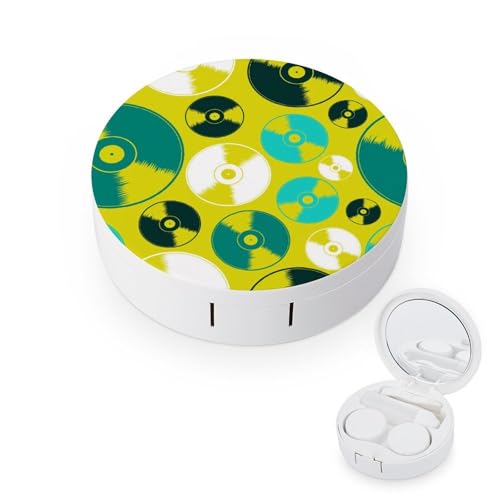 fkgvwo Contact Lens Case Color Circle Contact Lens Box Travel Kit Portable for Travel & Home