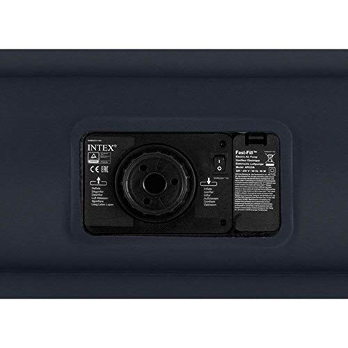 Intex 64135EP Colchão de cama de ar elevado confortável para descanso de travesseiro com bomba embut