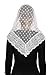 Wgior Triangle Vintage Inspired Lace Chapel Veils Catholic Mass Head Covering Scarf Mantilla Veils for Church (White)