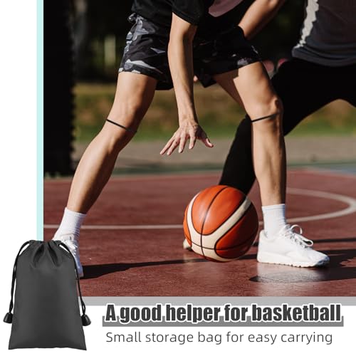 Image of Foilswirl Silicone Patella Knee Band for Basketball Patella Tendon Support Knee Pain Running Tendon Brace Support Strap(4,Black,L)