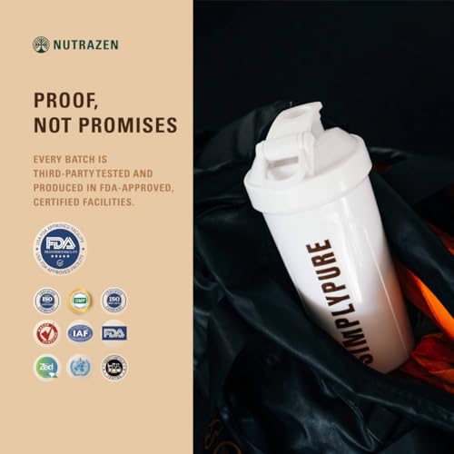 Image of SimplyPure Fermented Yeast Protein Powder - Unflavoured - 1kg | 25.1g Complete Protein | Vegan Protein for Muscle Recovery & Lean Muscle Support | PDCAAS 1.0 | Easy to Digest with Probiotics & Enzymes | Gym & Fitness Supplement