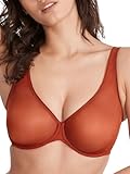 Reveal Low-Key Shimmer Unlined Plunge Bra 32G, Red Ochre