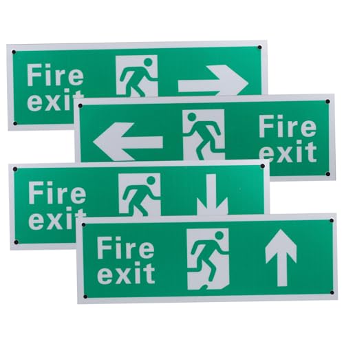 Panneaux de signalisation de sortie secours x4 pour bâtiments publics et commerces