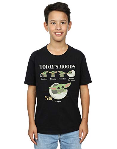 Star Wars Boys The Mandalorian The Child Moods T-Shirt Black 5-6 Years