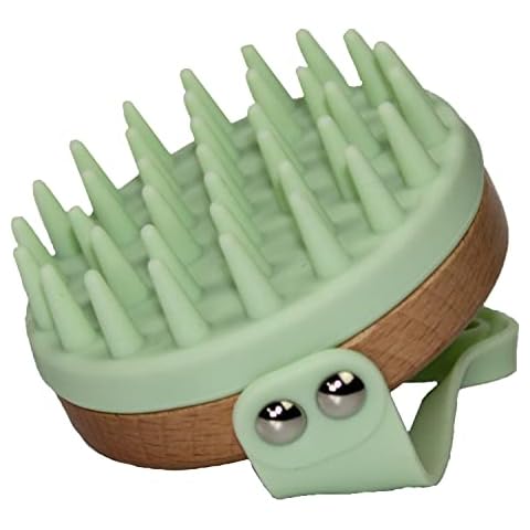 Bodylife Home Scalp Massager Shampoo Brush Soft Silicone Bristles For Hair & Scalp Care Green Cover