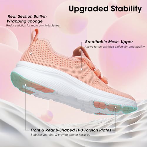 Image of ZOVE Wide Toe Box Shoes Women Extra Wide Width Sneakers Ultra Light Road Running Shoes Non-Slip Tennis Sneakers Breathable Walking Athletic