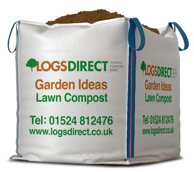 Warma 1 x Bulk Dumpy Bag Lawn Compost Peat Free - 100% Recycled Green Peat Free & Improves Soil Condition - Top Dressing Ground Maintenance Natural Fertiliser Weed Suppressant Garden Turf Preparation