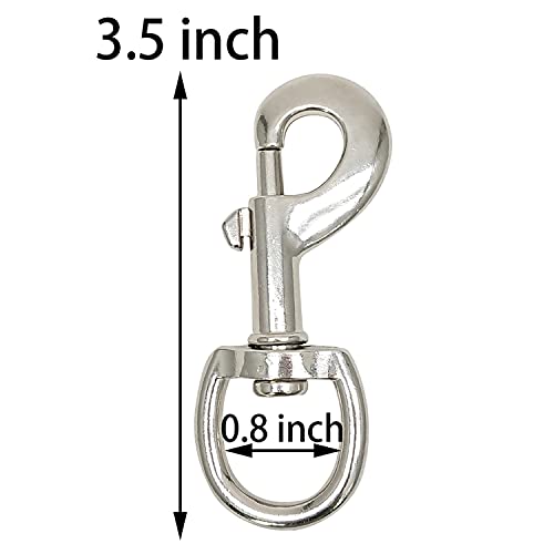 3.5 Inch Swivel Hooks Metal Spring Hooks For Keychain, Linking Chains, Ropes 6 Pcs #TOP2