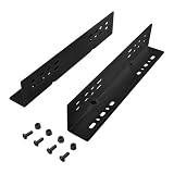 SOTECH 1 Paar Montagewinkel KW1-250-H76-L711 Schwarz galvanisiert Länge 711 mm (28") Materialstärke 3 mm für Boden- u. Plattformmontage der Schwerlastauszüge KV1-250-H76-Lxxx-NF u. KV1-250-H76-Lxxx-LC