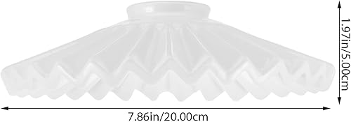 Miniatura 6 de Pantalla de lámpara plisada de cerámica para techo, cubierta de luz colgante, reemplazo para lámpara de pie de luz colgante, color blanco