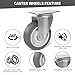 ZDNEY 4 Inch Caster Wheels, Rubber Wheels Silent Castor- Set of 4 Heavy Duty Caster Wheels with Brake 1600Lbs, Industrial Plate Casters Wheels for Cart Furniture Workbench (4 Swivel)