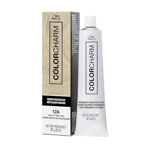 COLORCHARM Permanent Cream Hair Color, 12A High Lift Frosty Ash, 2 oz.