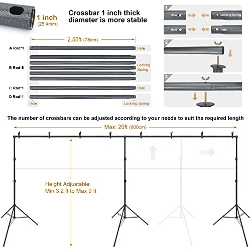 Linco Backdrop Stand For Parties 20×12 Ft Heavy Duty Photography Video Studio Background Kit 4169H For Wedding Parties Photo Shooting - 2