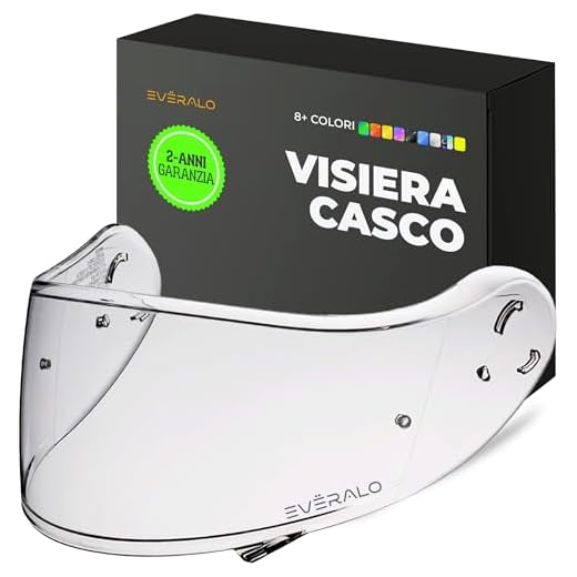 Everalo Visiera Compatibile con Shoei Neotec 2 - Cns 3 - Visiere Casco Shoei Modulare Pinlock Ready - AntiGraffio e AntiNebbia (Trasparente)