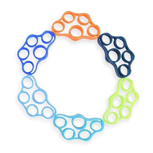 LAIYOHO Grip Strength Trainer - 6 PCs Finger Exerciser Set with 3 Resistance Levels, Hand Grip Strengthener for Athletes/Physical Therapy, Portable Finger Strengthener for Rock Climbing/Guitar Players & Flexion-Extension Training