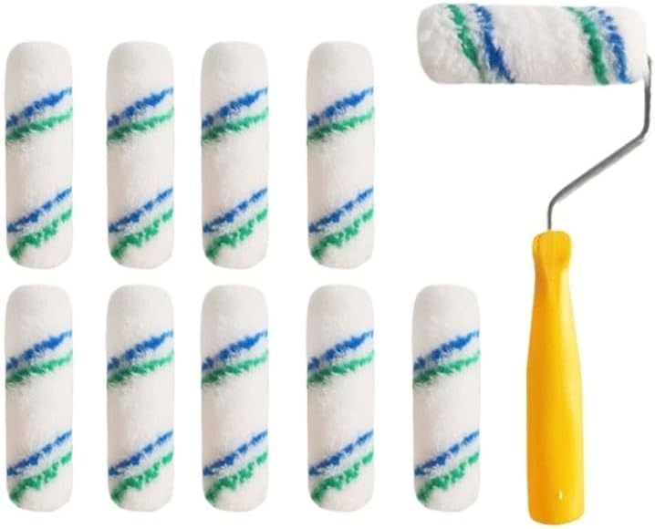 Rodillo de Pintura Kit Rodillo De Pintura para Decoración De Pared, Kit De Herramientas De 3.9 in, 0.394 in, Poliéster Interior, 4 Pulgadas, 11