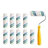FORINC Paint Roller kit Rodillo De Pintura para Decoración De Pared, Kit De Herramientas De 10cm, 10mm, Poliéster Interior, 4 Pulgadas, 11 Unidades Por Juego Paint Tray