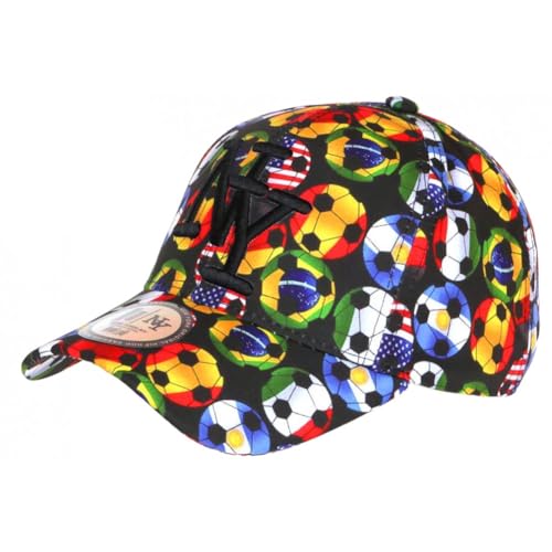 Casquette enfant football NY rouge pour les loisirs en plein air et la cour de récré