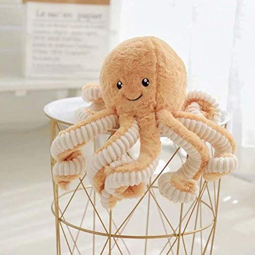 Dongcrystal Octopus Stuffed Animals,Octopus Plush Toy Stuffed Marine Animal,15.7 Inches,Brown