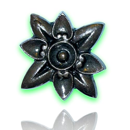 Déco fer Forgé-ROSACE FONTE DECORATION- H85 mm par 85 mm- Pour Porte Portail Portillon battant coulissant -1 Inserts Taraudés M5 Face Arriere- Usage...