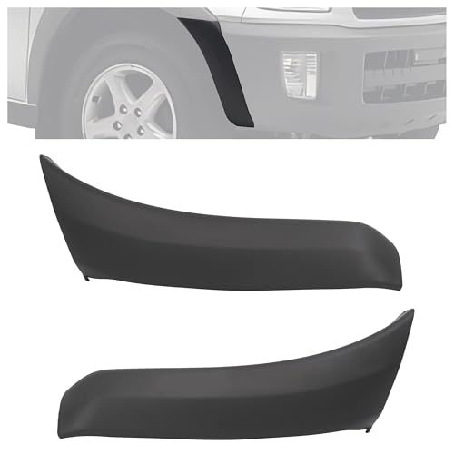 KUAFU Front Bumper End Cap Compatible with 2001-2005 Toyota RAV4 Base L/Sport W/Fender Flares Replacement for TO1005169, TO1004169, 5211242050C0, 5211342050C0 Pair Outer Bumper Corner Extension