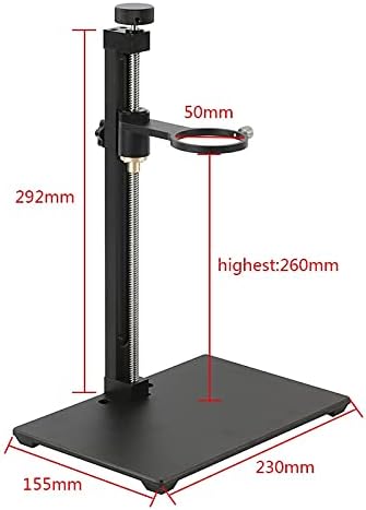 Mini Aluminum Alloy Video Microscope Camera Stand Table Holder Bracket 50mm Focusing Bracket C Mount Lens for HDMI USB Camera (Color : Blue)