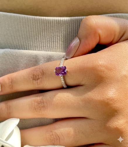Image of Square Stone Ring for Women & Girls | Alloy Stone | Gemstone Jewelry for Engagement, Wedding, Party | Gift for Anniversary, Birthday & Special Occasions