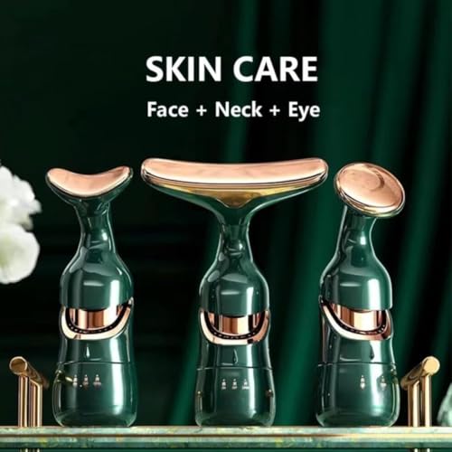 Image of TEKCOOL 3 in 1 Anti Wrinkles Neck Eyes,Vibration Facial Massager for Skin Care,Face Sculpting Tool Multifunctional Neck Face Massager Beauty Device