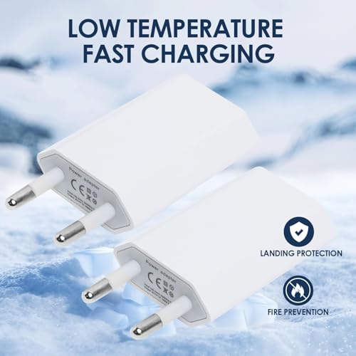 Chargeur USB, 5W 5V/1A USB Prise Adaptateur Secteur, Embout Chargeur Universel, pour Phone, Pad, Smartwatch,Tablette, Écouteurs, Prise Electrique 1pc – Image 5