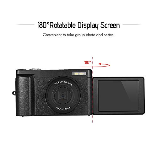 Dounan Tragbare Full HD 1080P 24MP Digitalkamera mit 3-Zoll-Bildschirm Unterstützung für Foto- und Videoaufnahmen 16… – Bild 5
