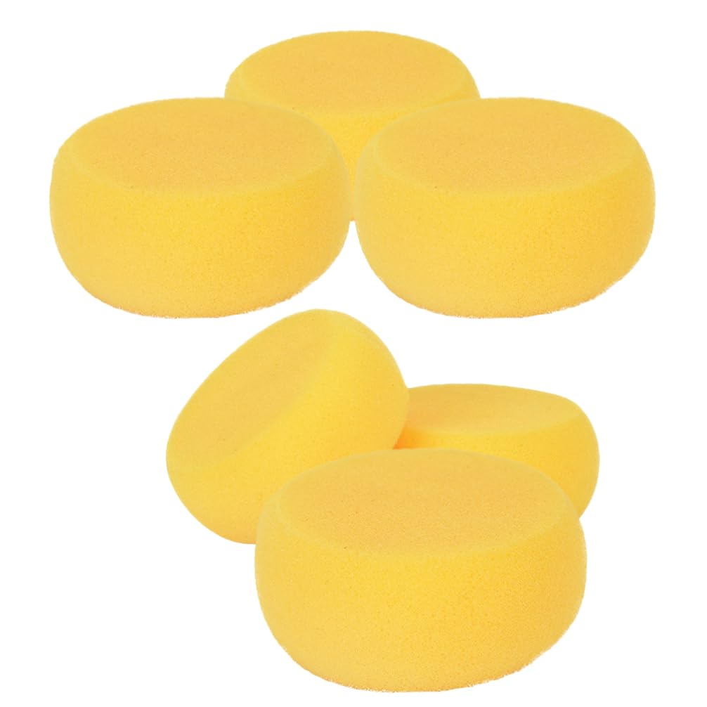 DIYEAH 6pcs Round Painting Sponges Soft Watercolor Crafting Sponges for DIY Art Projects Pottery and Cleaning