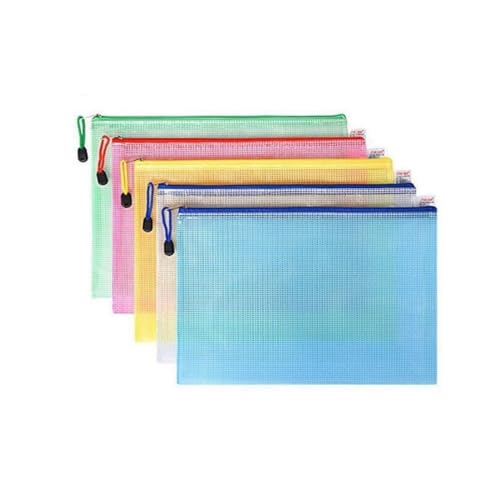 5 Pcs Plastic Wallets A4 Zip Wallets A4 Mesh Zipper Bags Zip Lock Bags Document Wallets Plastic Zip Bags A4 Wallet Folder Mesh Zip Bags A4 Zip Folder Mesh Storage Bags A4 Mesh Zipper Bags Document Bag