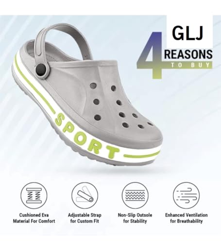 Image of GLJ Clog Shoes for Men, Black Boat Shoe | Water Shoe and Comfortable Clogs for Men