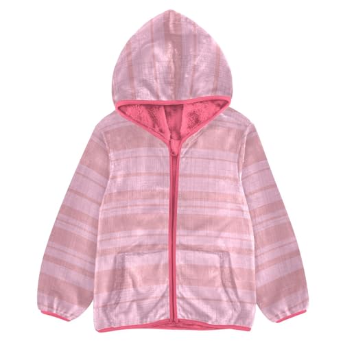GuoChe Striped Pink Fashion Toddler Fleece Jacket
