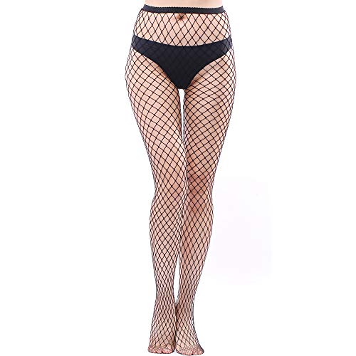 EVERSWE Sexy Elastisch Hohe Taille Strumpfhosen Netzstrümpfe Schenkelhohe Strümpfe Strumpfhosen für Damen (1P M, L-XL)