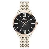 Elegantes, poliertes roségoldfarbenes Edelstahlarmband, Länge: 190 mm, Breite: 14 x 14 mm