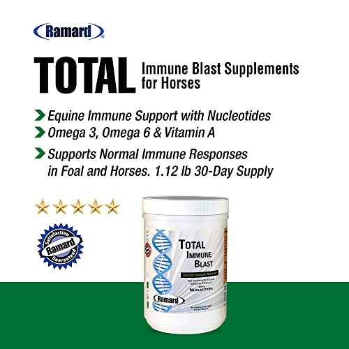 Ramard Total Prebiotic And Probiotic Equine Formula & Total Immune Blast — Advanced Digestive Health Supplement For Foals And Adult Horses — Equine Immune Support, Horse Vitamin And Supplement Powder #TOP7