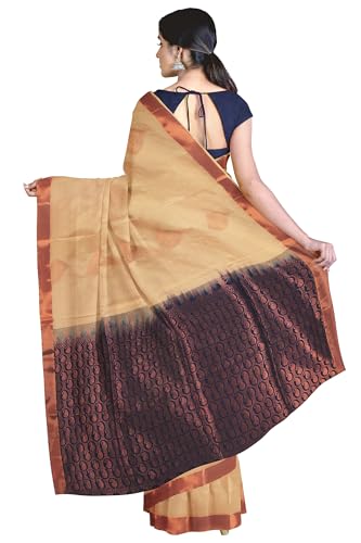 Chendhur Fashions peach soft silk saree in soft silk – image 3